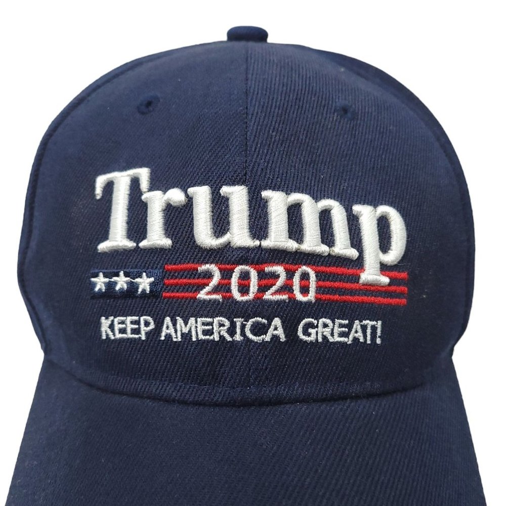 Trump 2020 Keep America Great Blue OSFM Strapback Cap Trucker Golf Baseball Hat - Picture 7 of 13